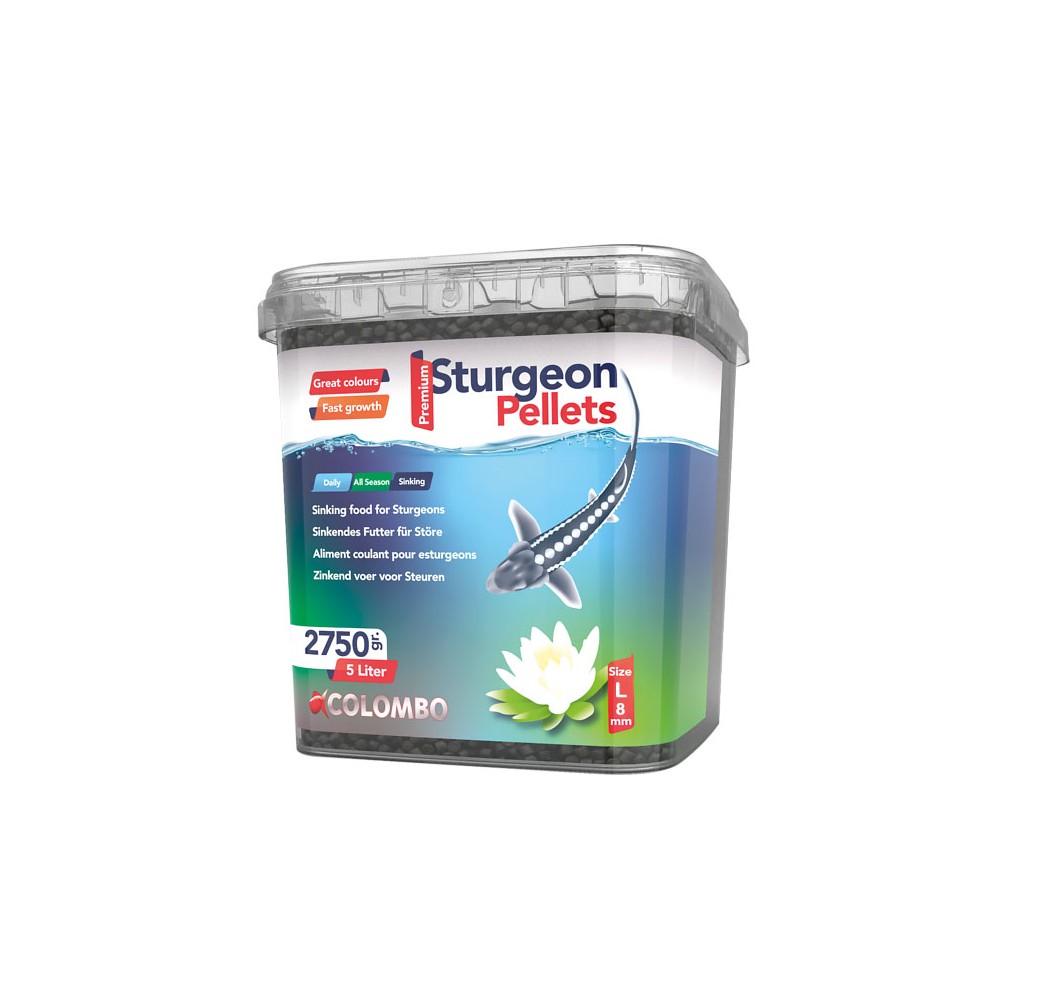 NOURRITURE ESTURGEON FOOD COLOMBO L 8MM 5L/2.750KG