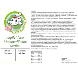 ARGILE VERTE MONTMORILLONITE SAC DE 25KG