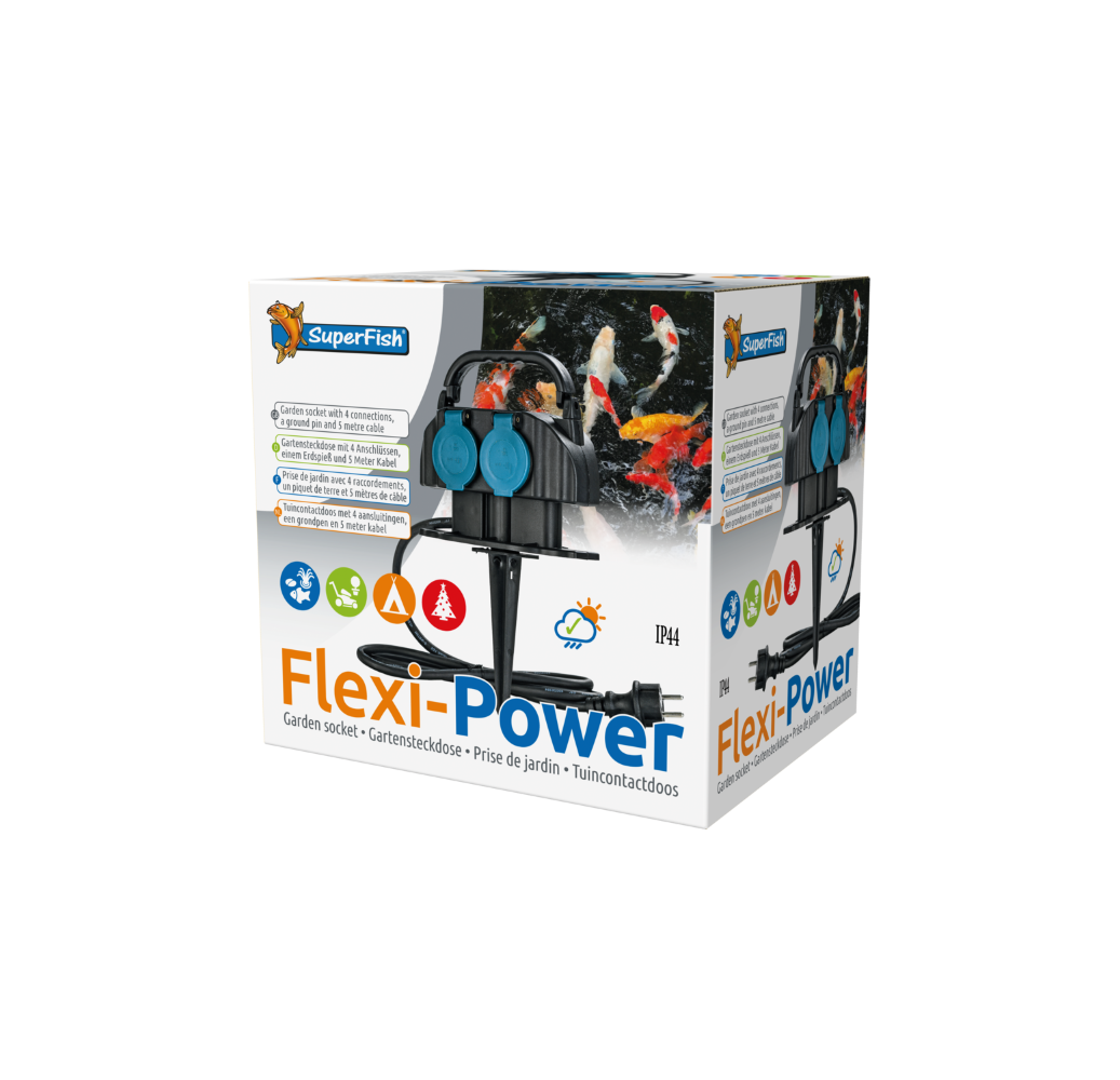 RALLONGE 4 PRISES 8 MTR FLEXI POWER SUPERFISH