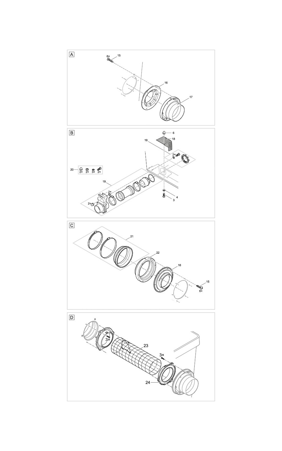 MOVING BED PROFICLEAR PREMIUM VUE ECLATEE N°A, N°B, N°C, N°D